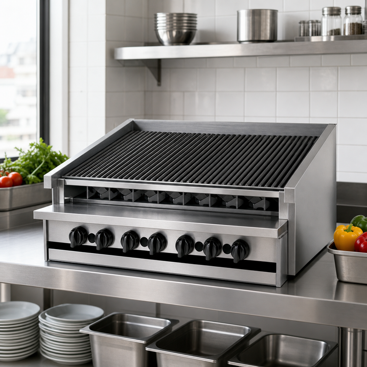 Product image #3 for MagiKitch'n 48-Inch Low Profile Countertop Gas Radiant Charbroiler with Round Rod Grates