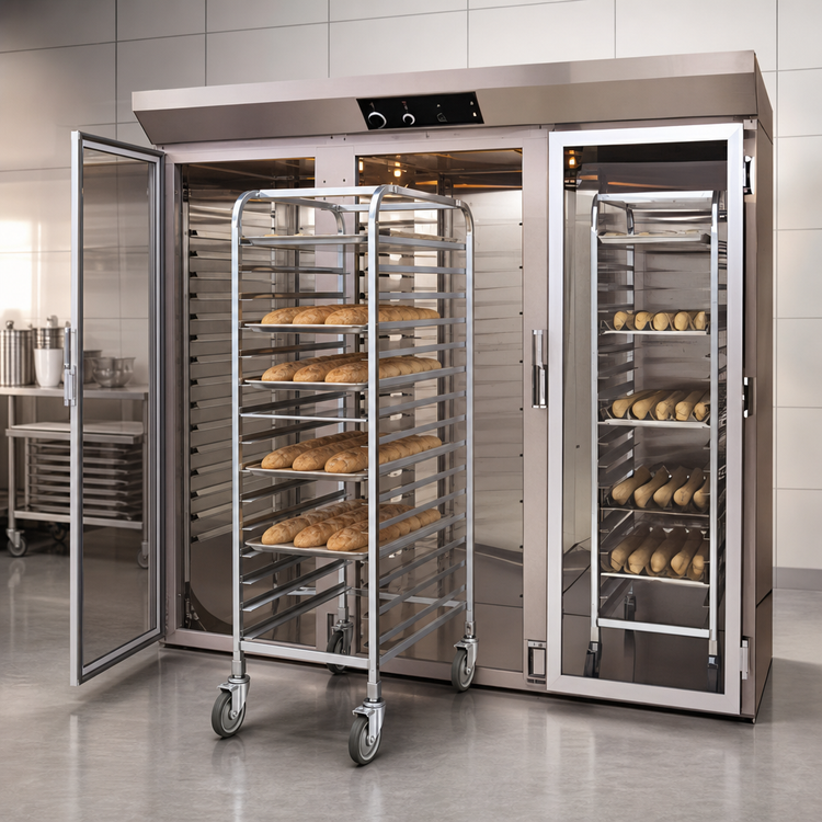 Product image #3 for Doyon Roll-In Three-Section Proofer Cabinet with Full-View Glass Doors, 3 Double or 6 Single Rack Capacity
