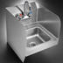 Thumbnail image #3 for John Boos Pro-Bowl Wall-Mount Stainless Steel Hand Sink with 9 x 9 x 5 Bowl, Left and Right Side Splashes, and Splash-Mount Faucet