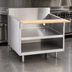 Thumbnail image #3 for La Rosa 66-Inch x 30-Inch Stainless Steel Equipment Stand with Open Cabinet Base and Richlite Cutting Board