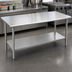 Thumbnail image #3 for Eagle Group Budget Series 48-Inch x 30-Inch 430 Stainless Steel Top Work Table with Adjustable Undershelf