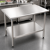 Thumbnail image #3 for Deluxe Series 60-Inch x 30-Inch Stainless Steel Work Table with Adjustable Undershelf