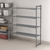 Thumbnail image #3 for Cambro Camshelving Basics Plus 24 x 36 x 64 Inch 5-Tier Vented Add-On Polymer Shelving Unit, Brushed Graphite