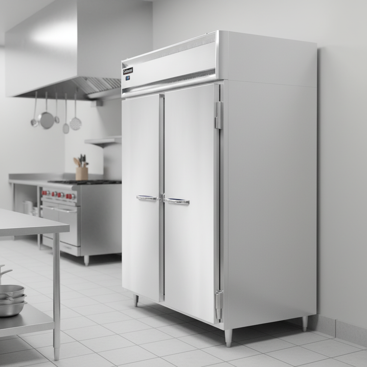 Product image #2 for Continental Refrigerator D2FESNSS Designer Line Wide Two-Section Shallow Depth Reach-In Freezer