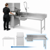 Thumbnail image #3 for Advance Tabco 83-Inch Right-Hand Straight-Soil Dishtable with Pre-Rinse Sink, 304 Stainless Steel