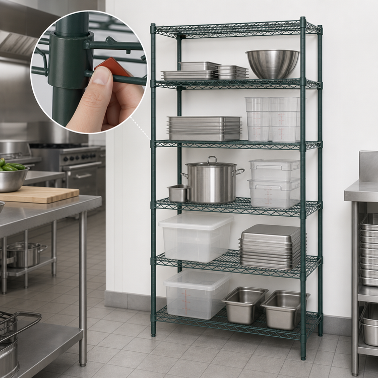 Product image #4 for Metro Super Erecta Super Adjustable Starter Wire Shelving Unit, 36W x 24D x 74H, 5 Shelves, Metroseal 3 Epoxy Finish