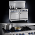 Thumbnail image #3 for Imperial Pro Series 48 Inch Gas Restaurant Range with 4 Open Burners, 24 Inch Griddle, and 2 Space Saver Ovens
