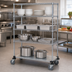Thumbnail image #3 for Quantum Mobile Wire Shelving Cart, 48 in W x 24 in D x 69 in H, 4 Shelves, Chrome Plated Finish