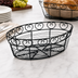 Thumbnail image #4 for Winco 10 x 6-1/2 x 3 Inch Oval Black Wire Bread/Fruit Basket