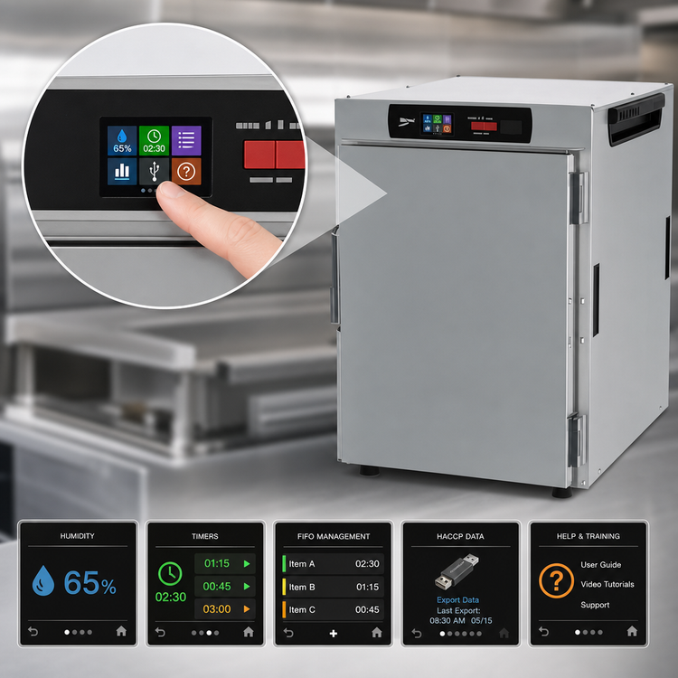 Product image #4 for Metro HotBlox™ Wide 8-Pan Digital Touchscreen Insulated Holding Cabinet, Solid Door, Countertop/Stacking