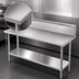 Thumbnail image #3 for Advance Tabco 108-Inch x 24-Inch Stainless Steel Work Table with 10-Inch Backsplash and Undershelf