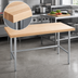 Thumbnail image #3 for Advance Tabco Maple Top Wood Work Table with Galvanized Open Base, 84 x 36 Inches, 1-3/4 Inch Top