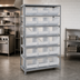 Thumbnail image #3 for Quantum Heavy-Duty Wire Shelving Unit with 8 Shelves and 21 Clear Bins