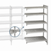 Thumbnail image #4 for Cambro Camshelving Premium Stationary 5-Shelf Vented Add-On Shelving Unit, 18 x 42 x 64 Inches, Speckled Gray