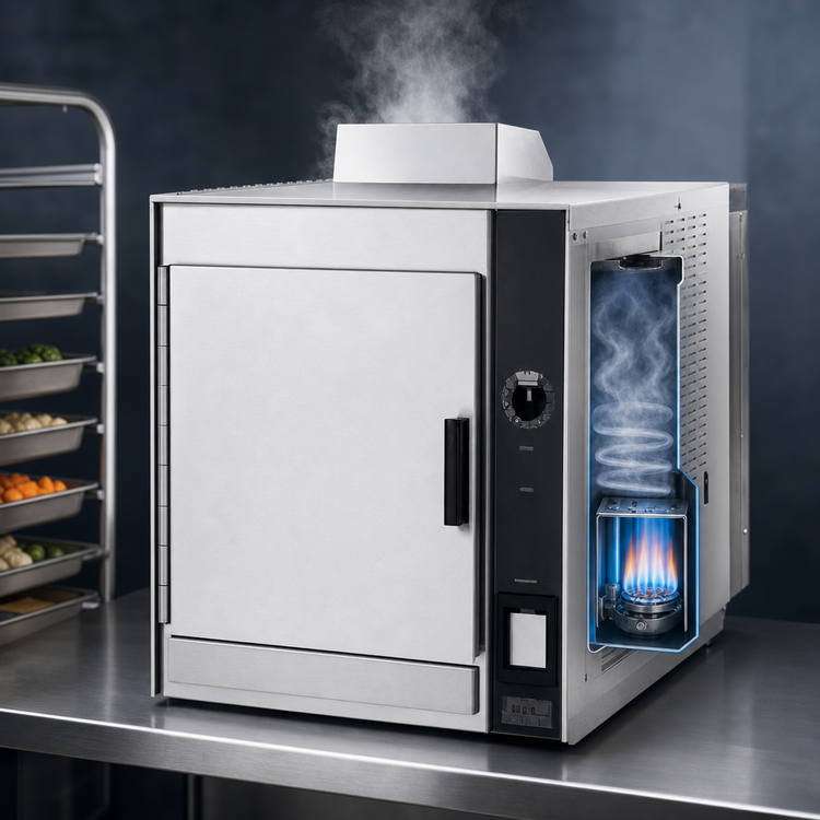 Product image #3 for Groen HyperSteam HY-5G Gas Countertop Pressureless Convection Steamer, 1 Compartment, 5-Pan Capacity