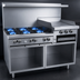 Thumbnail image #3 for Garland G Starfire Pro 60-Inch Commercial Raised Griddle/Broiler Gas Range with 6 Open Burners and Double Storage Base
