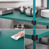 Thumbnail image #3 for QuadPlus 42 Inch x 18 Inch Solid Green Polymer Shelf Mat with Quad-Adjust Wire Frame