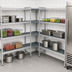 Thumbnail image #3 for Fermostock 5-Tier Corner Expansion Polymer Shelving Unit, 83 Inch H x 26 Inch W x 18 Inch D