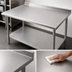Thumbnail image #3 for Duke Deluxe 316 Series Stainless Steel Work Table with 1-1/8-Inch Straight Riser, 60 x 36 Inches, Galvanized Undershelf