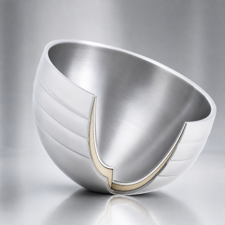 Product image #3 for Vollrath Angled Beehive Insulated Double-Wall Stainless Steel Serving Bowl, 1.9 Qt