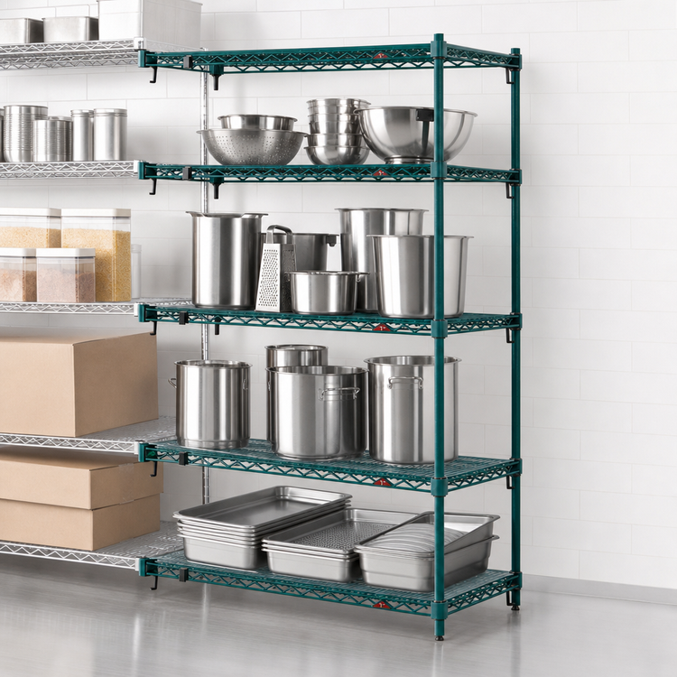 Product image #4 for Metro Super Erecta Super Adjustable Add-On Wire Shelving Unit, 36 x 24 x 63 Inches, 4-Shelf, Metroseal 3 Epoxy-Coated
