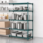 Thumbnail image #4 for Metro Super Erecta AA536K3 Super Adjustable Add-On Wire Shelving Unit, 36 x 24 x 63 Inches, 4-Shelf, Green Epoxy-Coated