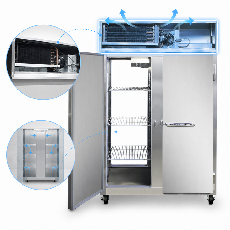 Product image #3 for Continental Refrigerator 2FNSAPT Two-Section Pass-Thru Freezer with Solid Doors