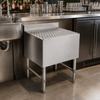 Thumbnail image #3 for John Boos UBDB-2112 Freestanding Stainless Steel Underbar Drainboard, 12"W x 21"D, 3" Backsplash