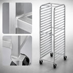 Thumbnail image #3 for Channel Manufacturing 410AC 30-Pan Side-Load All-Welded Aluminum Bun Pan Rack with 2-Inch Spacing and 5-Inch Casters