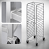 Thumbnail image #3 for Channel Manufacturing Economy Series 30-Pan Side-Load All-Welded Aluminum Bun Pan Rack with 5-Inch Swivel Casters