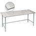 Thumbnail image #3 for Deluxe Series Flat-Top Stainless Steel Work Table, 120-Inch W x 30-Inch D, Galvanized Tubular Base