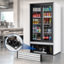 Thumbnail image #3 for Everest Refrigeration Two-Section Reach-In Sliding Glass Door Merchandiser Refrigerator, 33 Cu. Ft., Bottom-Mounted Self-Contained