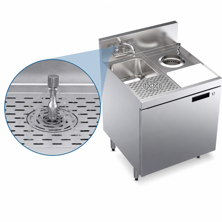 Product image #3 for Krowne Royal Series 24-Inch Underbar Speed Station with Cabinet Base and Locking Door