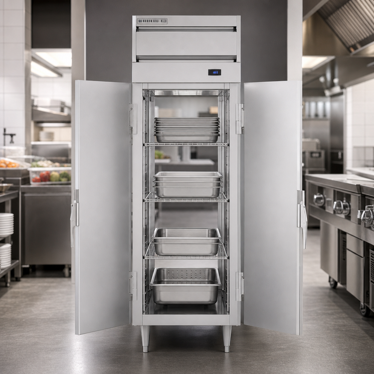 Product image #3 for Beverage-Air P Series Top-Mount Pass-Thru Warming Cabinet, 1-Section, 21.01 Cu. Ft., 2 Full-Height Doors
