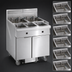 Thumbnail image #3 for Imperial 6-Battery Electric Floor Model Fryer with Built-In Space Saver Filter System