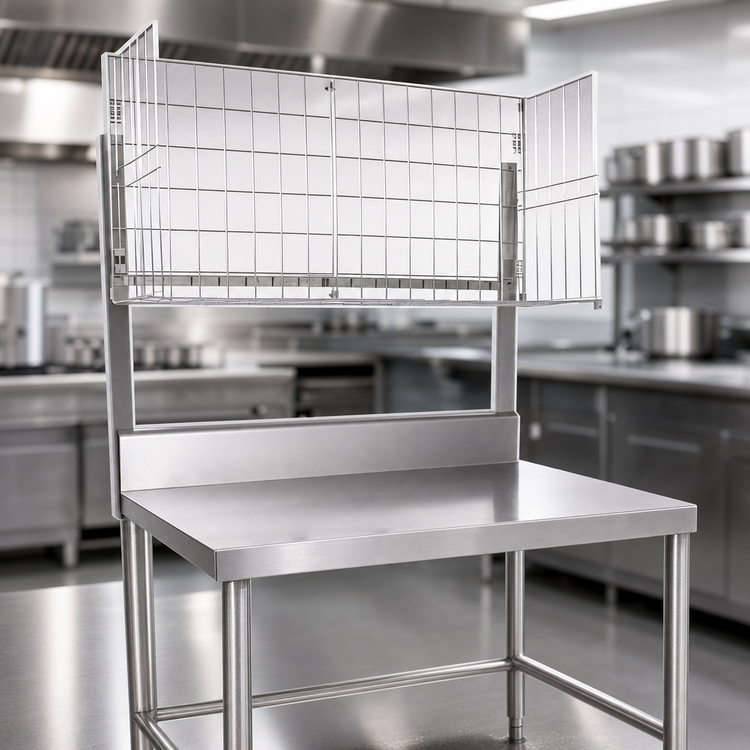 Product image #3 for John Boos Stainless Steel Table-Mount Meat Boat Rack, 108 x 12 x 25 Inches