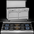 Thumbnail image #3 for Southbend Ultimate 60-Inch Gas Restaurant Range with 9 Open Burners, Standard Oven, and Cabinet Base