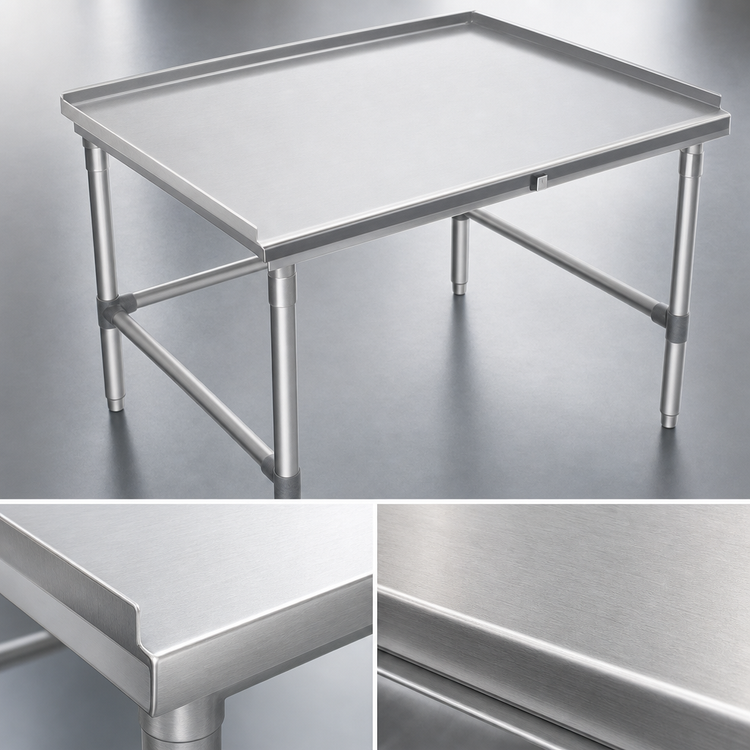 Product image #3 for John Boos 36 Inch x 36 Inch x 24 Inch Stainless Steel Equipment Stand with 1-1/2 Inch Upturn