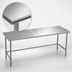 Thumbnail image #3 for Budget Series 120-Inch x 36-Inch 430 Stainless Steel Flat Top Work Table with Galvanized Tubular Base