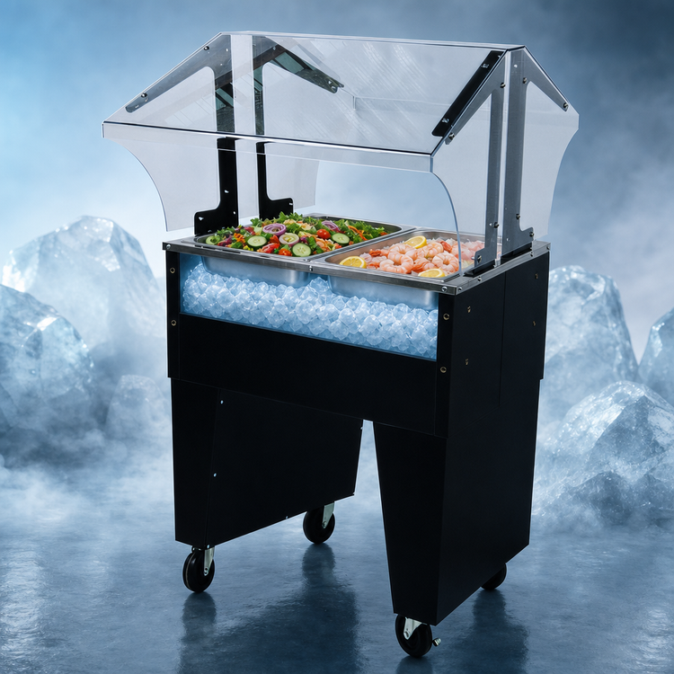 Product image #3 for Advance Tabco Triumph (Supreme) Ice-Cooled Portable Food Buffet Table, 2-Pan, Open Base
