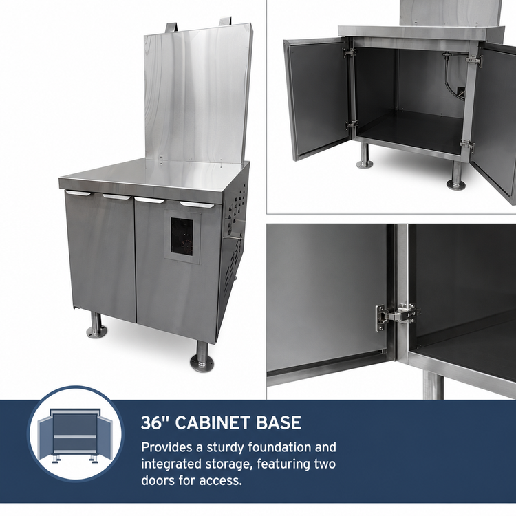 Product image #3 for Crown CG-325 36" Gas Steam Generator with Cabinet Base