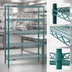 Thumbnail image #3 for Eagle Group Valu-Gard 5-Tier Stationary Wire Shelving Starter Unit, 48 W x 21 D x 86 H, Green Epoxy