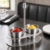 Thumbnail image #4 for American Metalcraft Parker Collection 6-3/4-Inch Stainless Steel Condiment Caddy