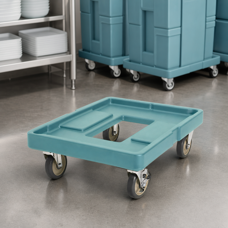 Product image #4 for Cambro Camdolly Open-Frame Commercial Food Carrier Dolly, Slate Blue, 300 lb Capacity
