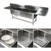 Thumbnail image #3 for John Boos Pro-Bowl 3-Compartment Stainless Steel Sink with Dual 30-Inch Drainboards, 123-1/4 Inch Wide