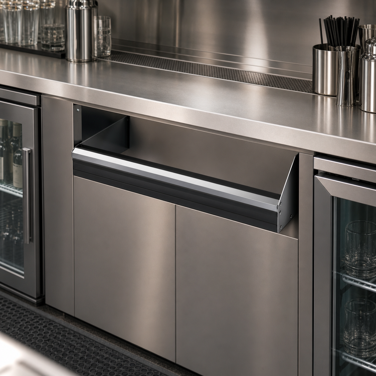 Product image #3 for Krowne Royal Series 90-Inch Built-In Single Speed Rail, Stainless Steel