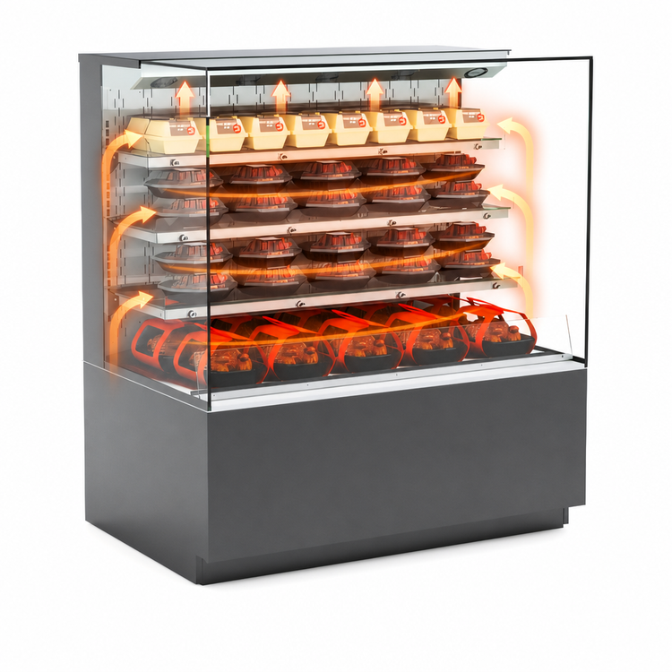 Product image #3 for Structural Concepts Reveal Heated Self-Service Hot Food Display Case, 35-3/4 Inch Wide