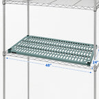 Thumbnail image #3 for Quantum 2448WPM 48 x 24 Inch Removable Polymer Shelf Mat for Wire Shelves, Dishwasher Safe, Green Epoxy Antimicrobial Finish