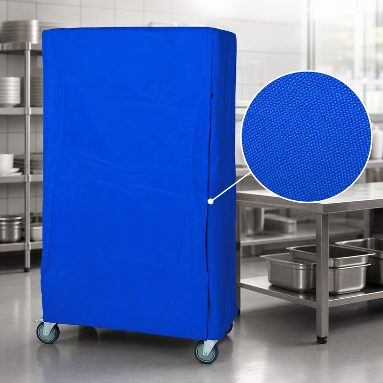 Product image #3 for Quantum Blue 400 Denier Nylon Wire Cart Cover with Zipper Flap for 24 x 48 x 74 Inch Carts