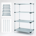 Thumbnail image #3 for Quantum 30 Inch W x 18 Inch D x 63 Inch H Stationary Solid Shelving Starter Kit